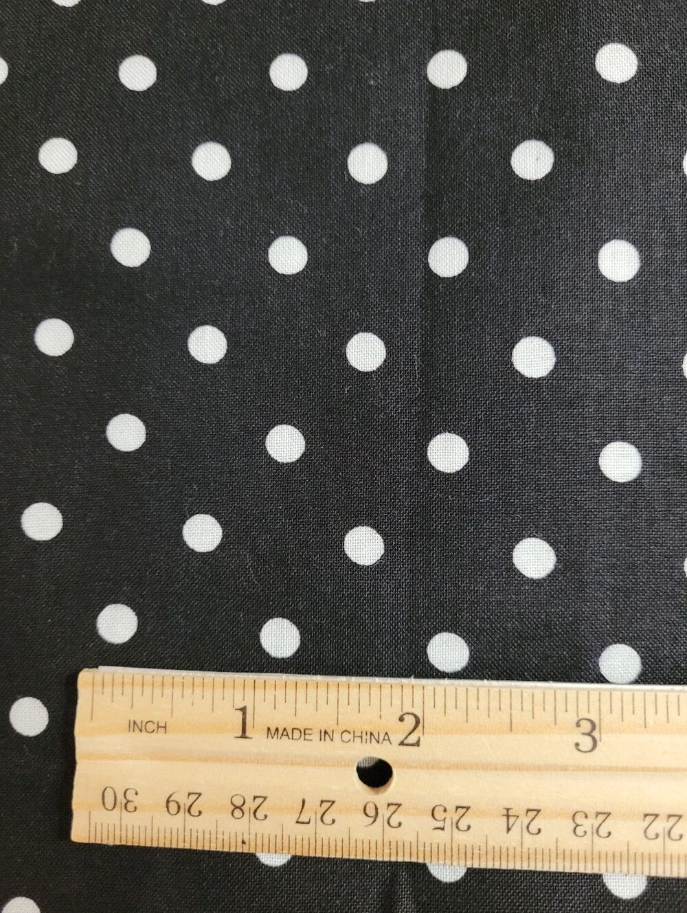 Black And White Polka Dot Sewing Fabric Unbranded 2 Yards (1511)